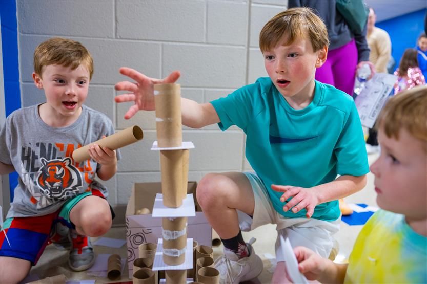 Students and families enjoy STREAM Night